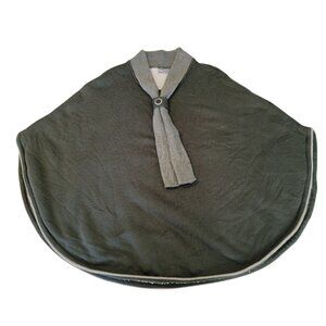 Fer Guzzii Sweater Cape Poncho Shawl Super Soft‎ Lining Green Sz OS